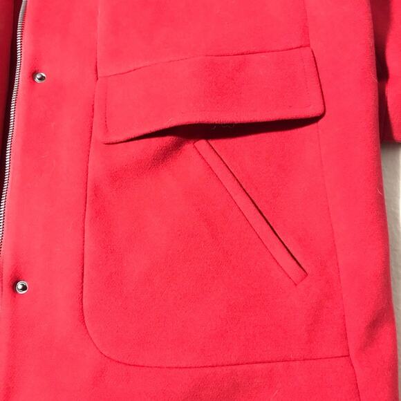 NWT J Jill perfect red 2X high neck pea coat zipper snap closure soft comfy - Picture 7 of 10